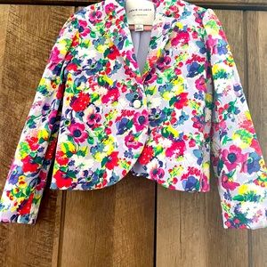 Janie and Jack floral blazer. Size 4T.  Excellent condition.